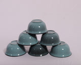 Hitkari Porcelain Jade Green 1 Platter with 6 Veg Bowl Set-7 Pcs.|for Home & Kitchen |Material :-Porcelain |Snacks Set Platter with Veg Bowl Set|,Veg Bowl -180ml ,Platter -12.20"