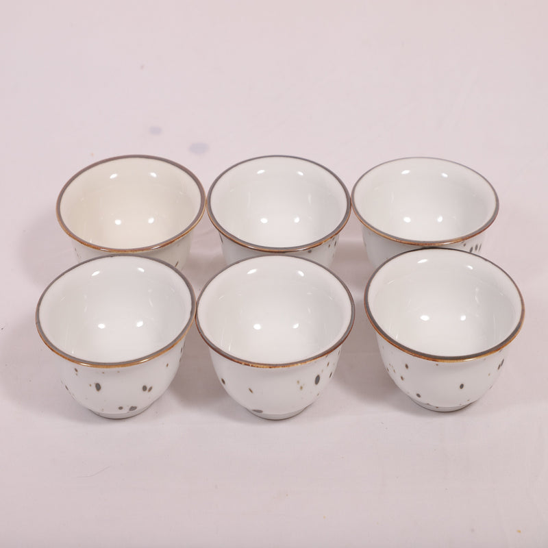 Hitkari Porcelain White Sparkle Veg Bowl Set-6 Pcs