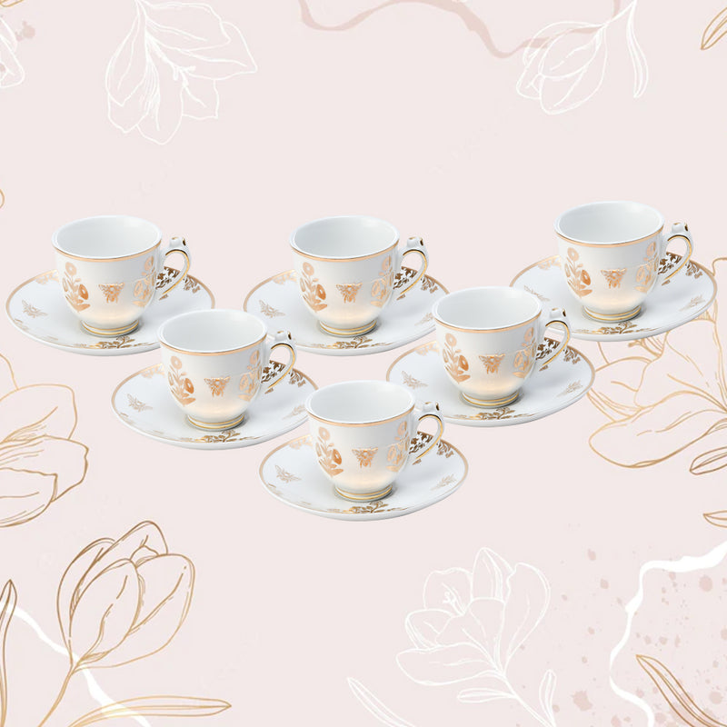JANNAT - 12 PC. COFFEE CUP & SAUCER