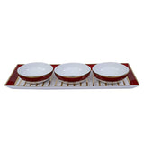 LONG TRAY WITH 3 NUT BOWLS