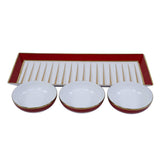 LONG TRAY WITH 3 NUT BOWLS