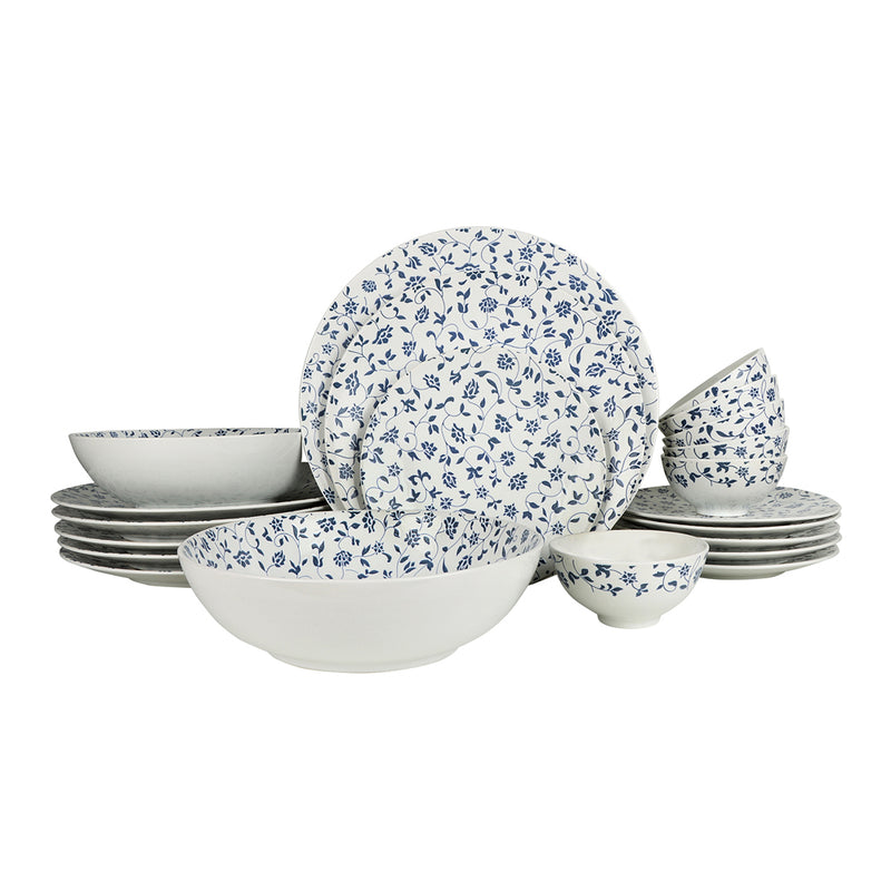 NOEY BLUE - 21 PC. DINNER SET