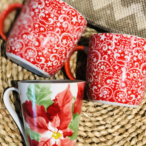 SWIRL RED - 2 PC. MUG SET