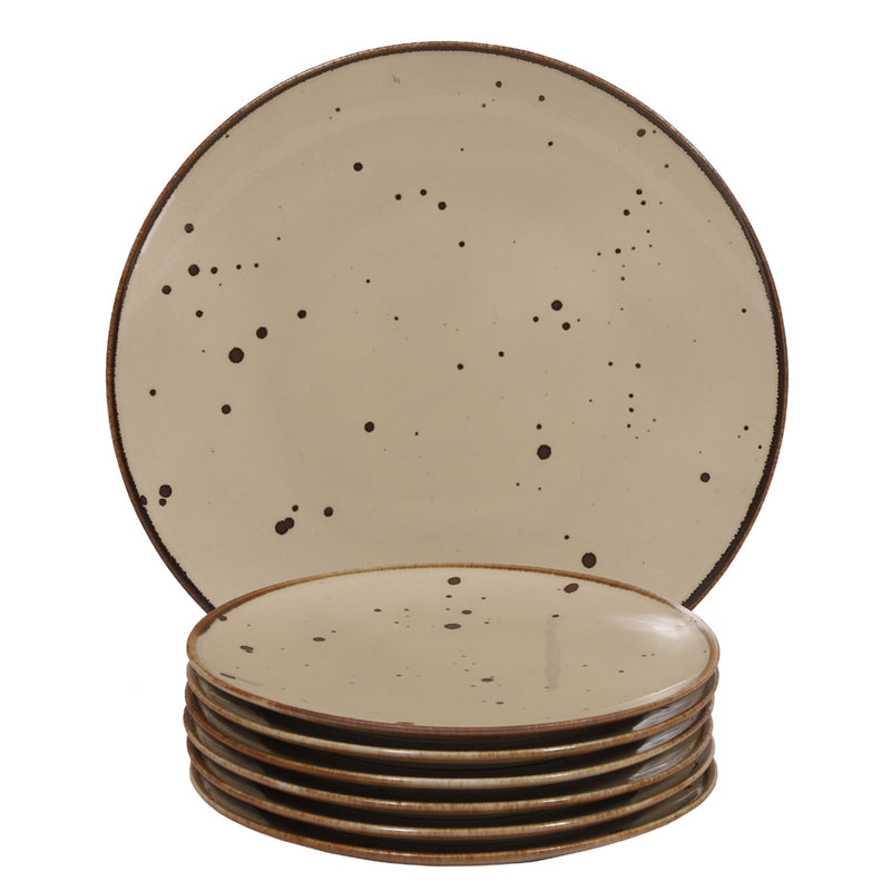SAHARA SAND -1 RICE PLATE, 6 QTR PLATE- 7 PC. SNACKS SET