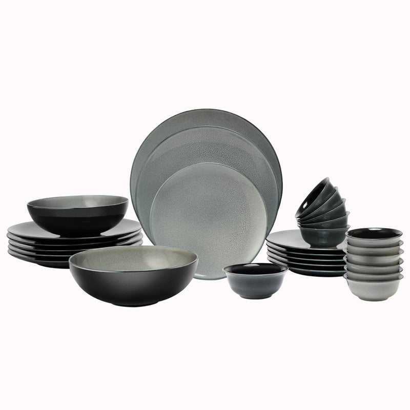 GREY NIGHT - 33 PC. DINNER SET